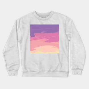 pastel desert sunset fluid art Crewneck Sweatshirt